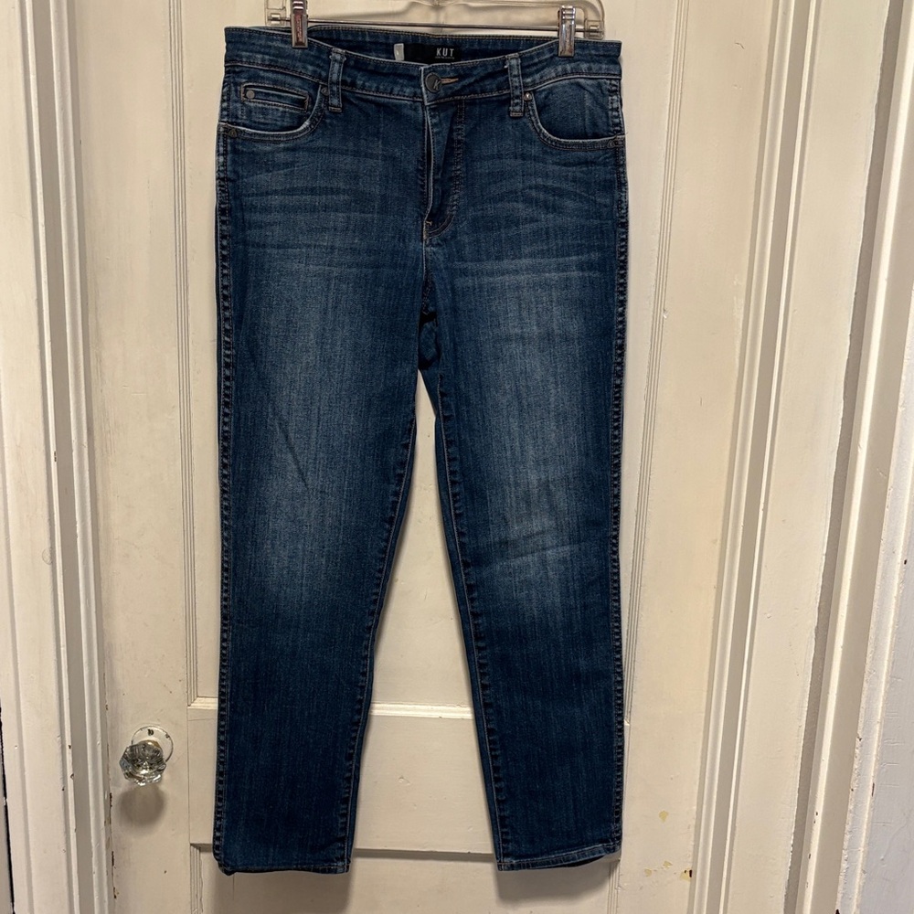 Kut from the Kloth Catherine Fab Ab Boyfriend Dark Blue Jeans 6